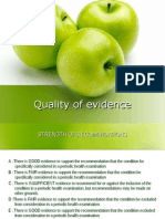 Evidence Quality for Periodic Health Exams