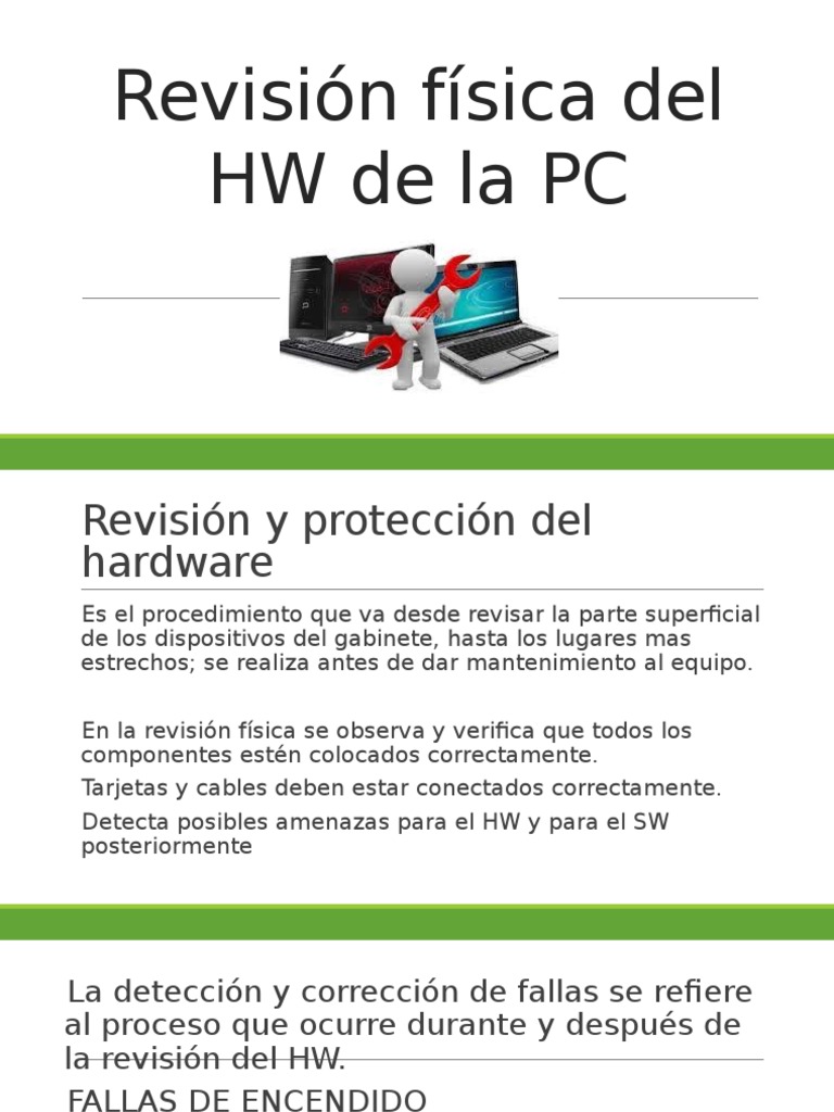 Revisión Física Del HW de La PC | PDF | Hardware de la computadora ...