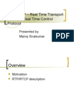 RTP/RTCP - Real Time Transport Protocol/ Real Time Control Protocol