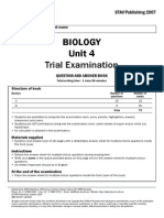 2007 STAV Biology Unit 4 Exam