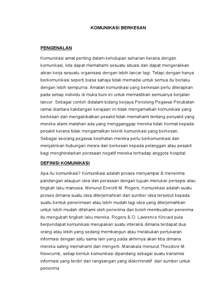Komunikasi Berkesan Pdf