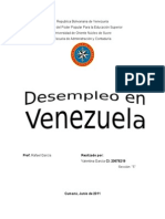 Desempleo en Venezuela 