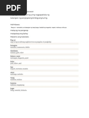 pang uri panlarawan pdf