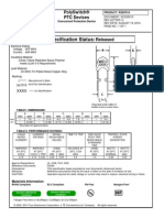 Specification Status:: Polyswitch® PTC Devices