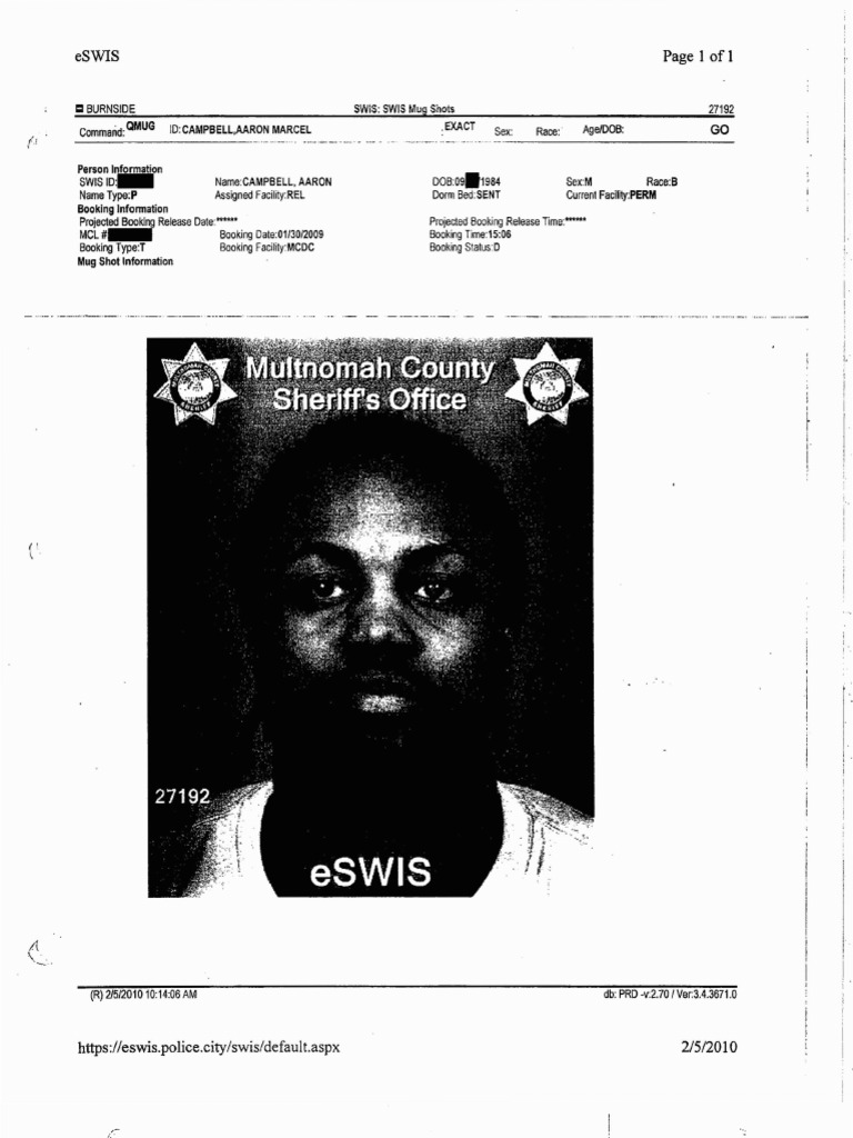 Police Documents in Aaron Campbell Shooting PDF Law Enforcement Techniques Jargon pic