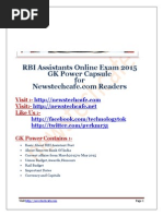 Download RBI Assistants 2015 GK Capsulewwwnewstechcafecom  by Newstechcafe SN269816417 doc pdf