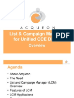 Acqueon's LCM - For Cisco Unified CCE Dialer - Presentation