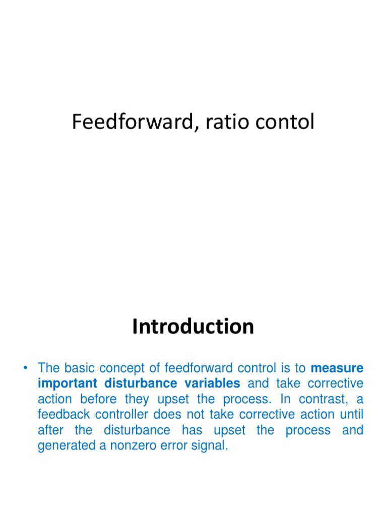Feedforward and Ratio Control Explained | PDF | Control Theory | Feedback