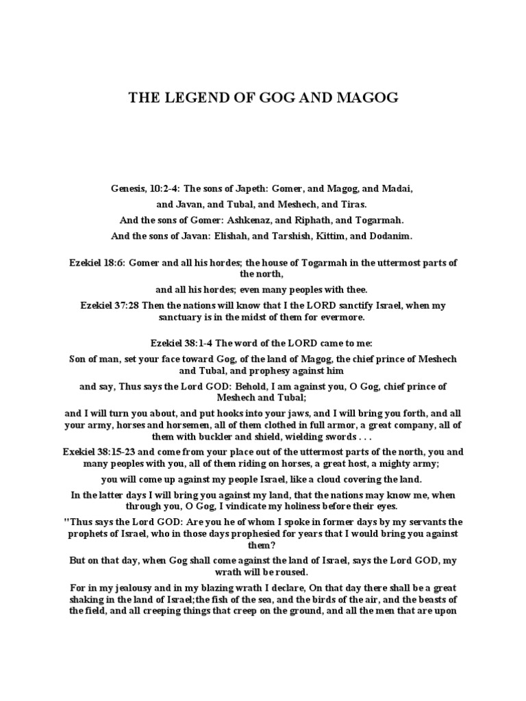 The Legend of Gog and Magog PDF