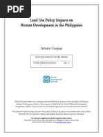 Land Use Policy Impacts On Human Development in The Phils