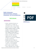 Delhi Sultanate - Administration, Culture, Literature, Art & Architecture Iasmania PDF