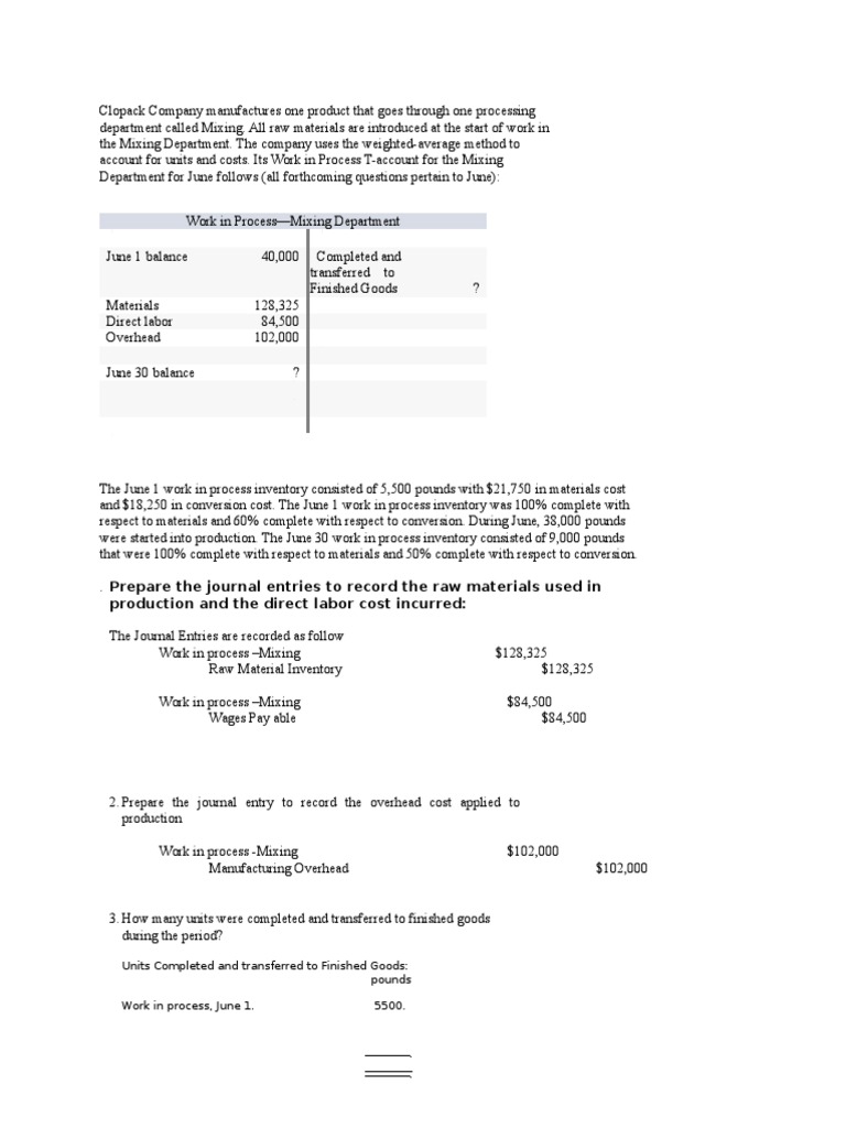 Chapter 4 Homework Questions Inventory Cost