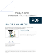 Online Course Statement of Accomplishment: Nguyen Manh Duc