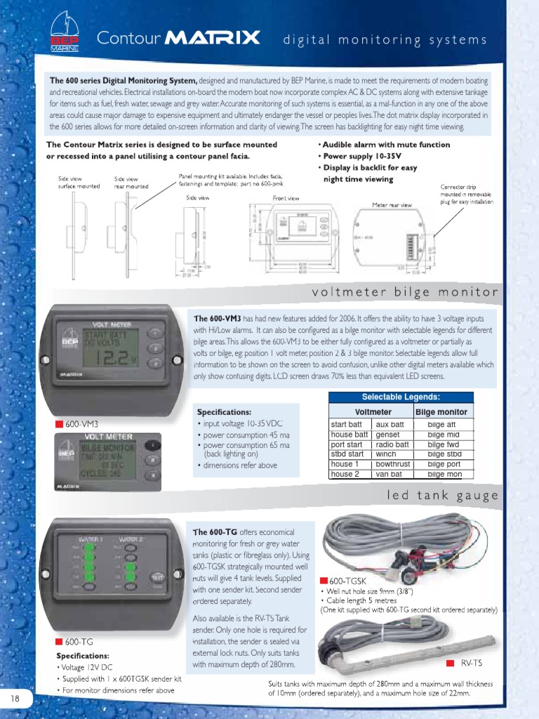 BEP Marine 600 Series Monitoring System | PDF | Alternating Current ...