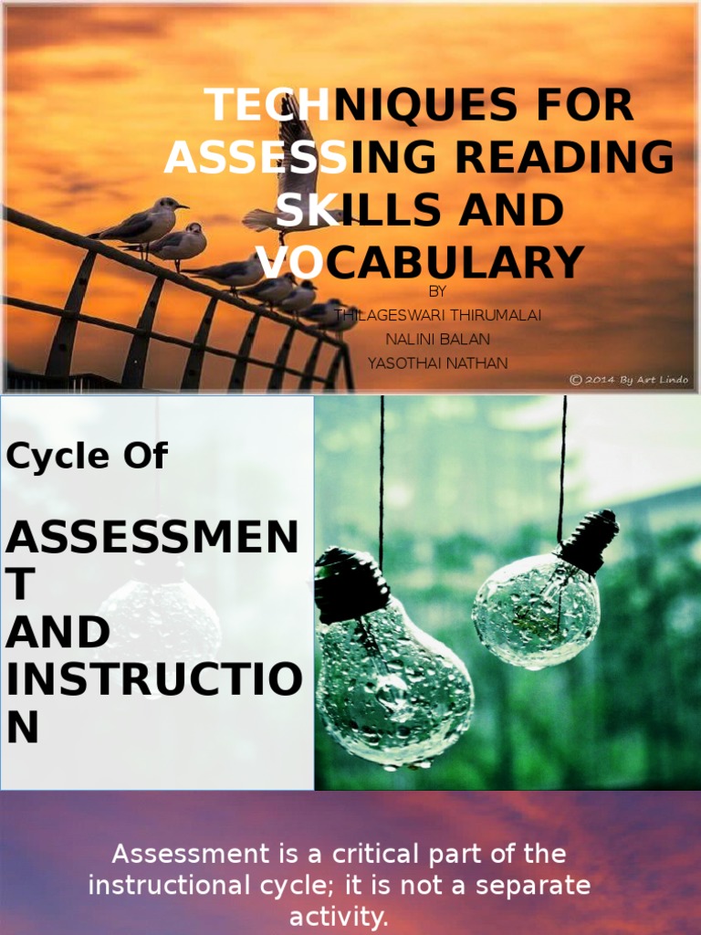 Reading Skills Assessment Techniques | PDF | Educational Assessment ...