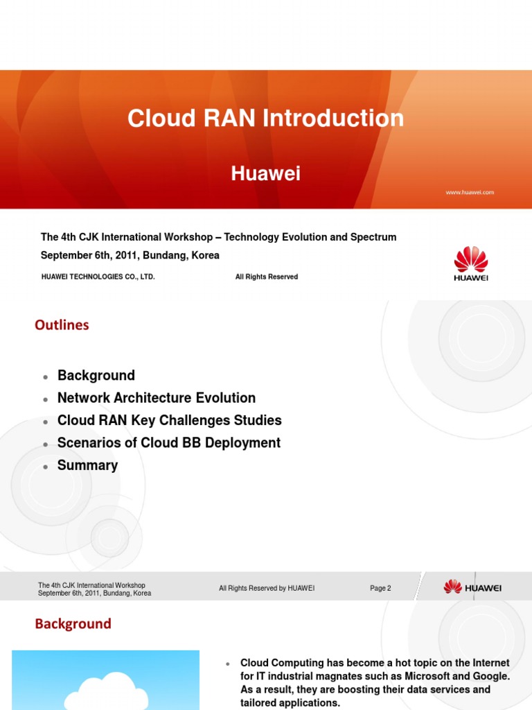 Cloud RAN Introduction: Huawei | PDF | Business | Computers