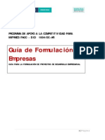 Guía de Formulación Empresas