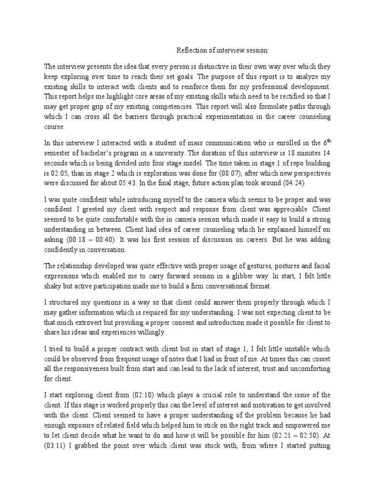 Sample reflection paper introduction image