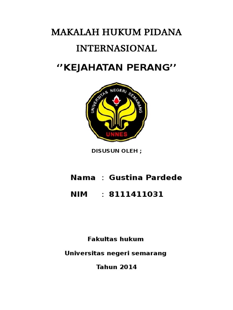 Makalah Hukum Pidana Internasional