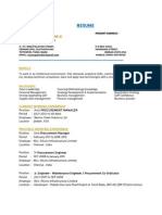 PDF Resume - Procurement Manager - FORMAT