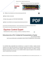Estructura de Un PLC - Unidad de Procesamiento y Fuente
