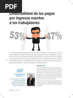 Deducibilidad de Los Pagos Por Ingresos Exentos a Los Trabajadores