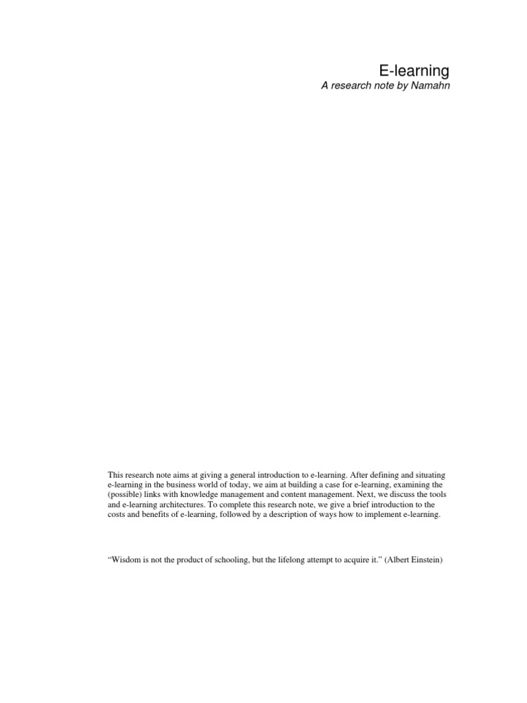 E Learning | PDF