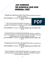 Caráter de Deus inspira obediência