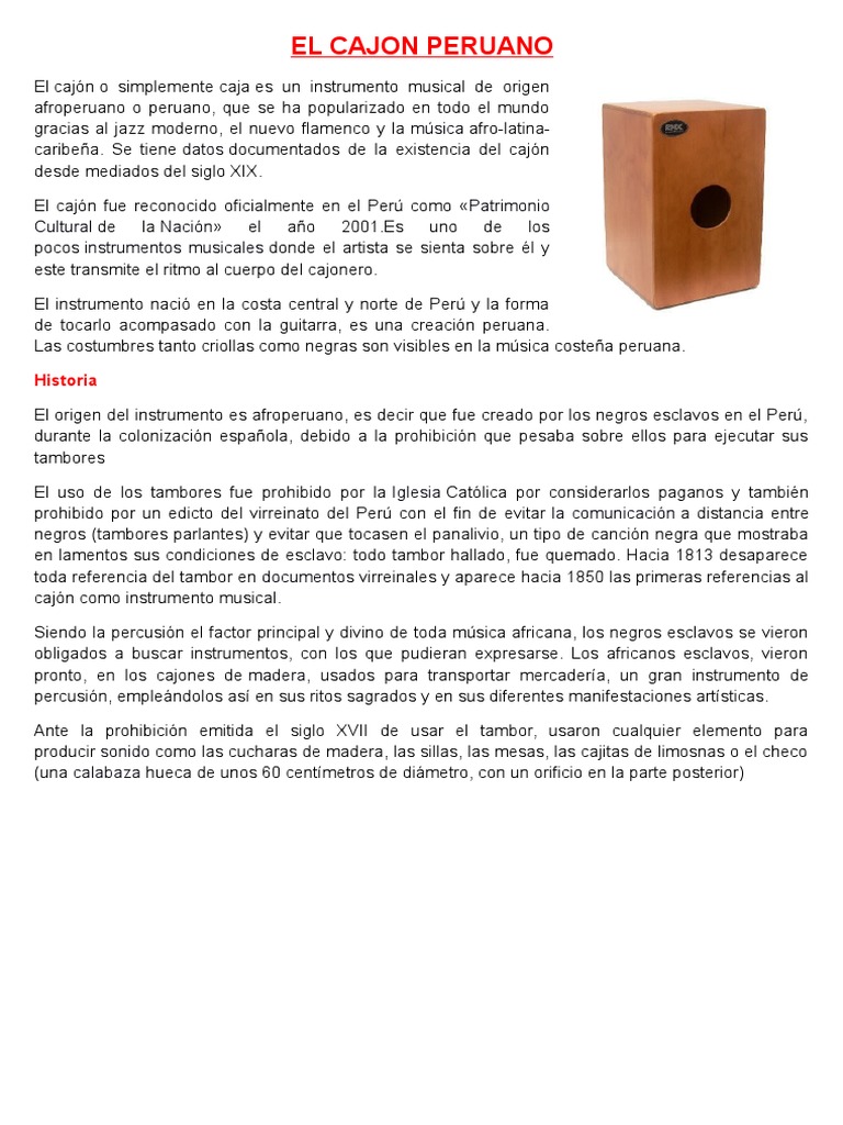 EL CAJON PERUANO.docx Entretenimiento (general)