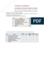 Proyectos y Su Localizacion