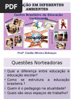 Educação Em Diferentes Ambientes