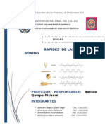 Informe de Fisica 2 - Rapidez Delas Ondas de Sonido