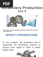 Vocabulary ProductionUnit 5