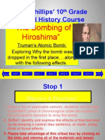 Ms. Phillips' 10 Grade World History Course: "The Bombing of Hiroshima"