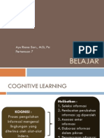 Kuliah 6 - Belajar Kognitif