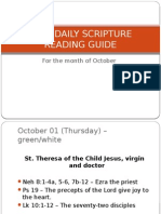 2015 Daily Scripture Reading Guide For The Month of October