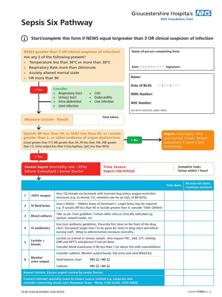 Sepsis Six Pathway PDF