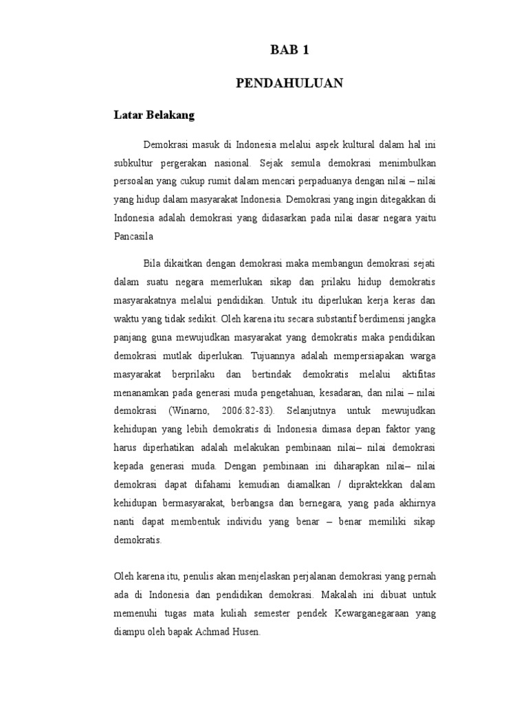 Pendidikan Demokrasi