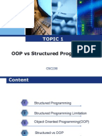 Structured Vs Object Oriented Programming