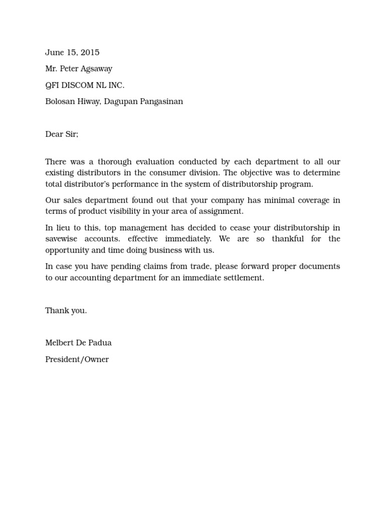 Disengagement Letter 2 PDF