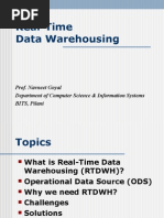 Real Time Data Warehousing