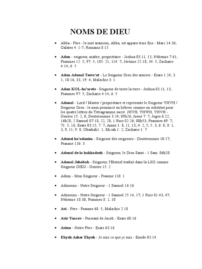 Noms de Dieu Names Of God In Judaism Tetragrammaton