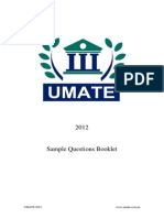 Sample Questions Booklet 2012 PDF
