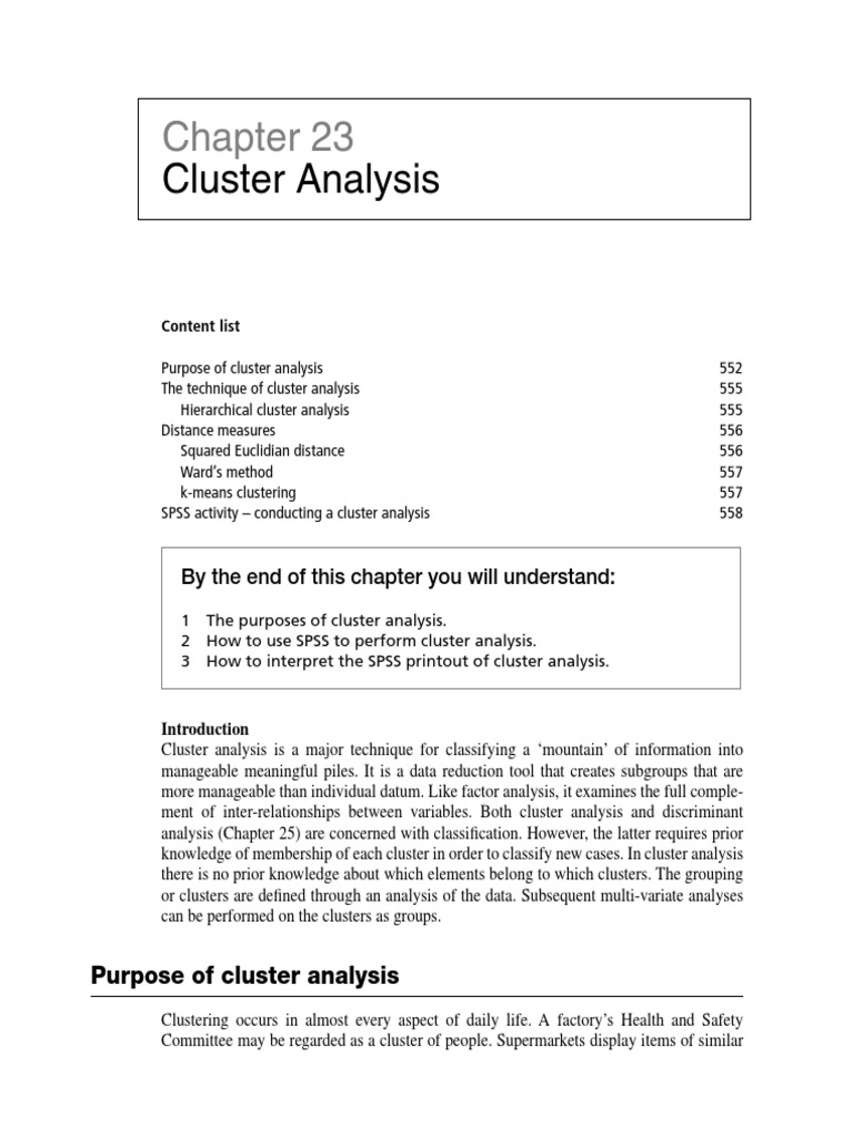 Chapter 23 - Cluster Analysis | PDF | Cluster Analysis | Distance