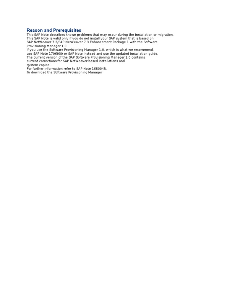 SAP Installation Issues and Solutions | PDF | Finance & Money ...