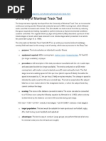 Beep Test Table | PDF