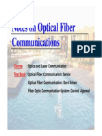Notes On Optical Fiber Communications: Course Course Text Book