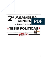 Tesis politicas aprobadas  en la 2ª Asamblea General de RedRoja