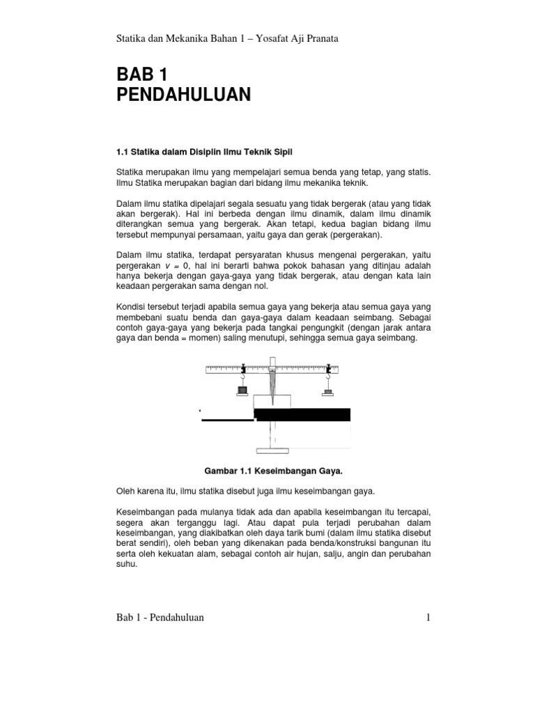 Statika Dan Mekanika Bahan Pdf