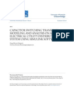 Capacitor Switching Transient Modeling and Analysis on an Electri